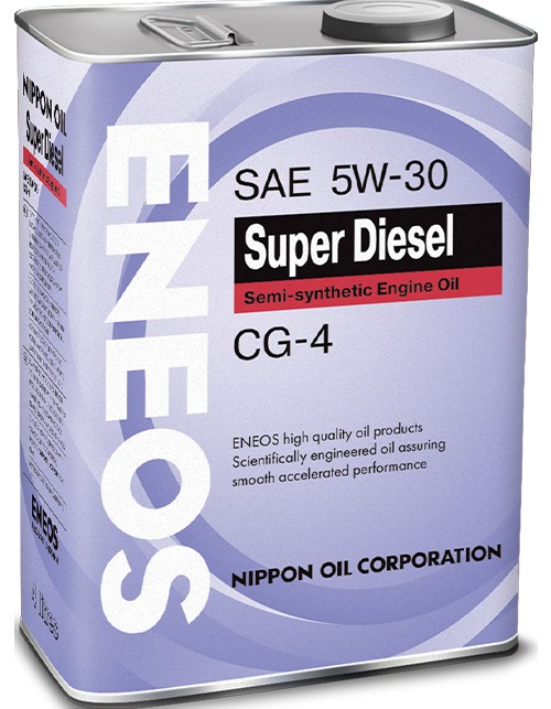 Моторное масло ENEOS Super Diesel Semi-Synthetic CG-4 SAE 5W-30 (4л)