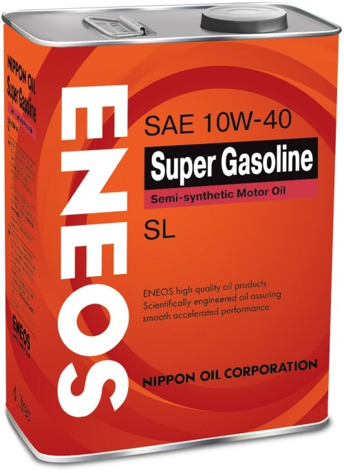 Моторное масло ENEOS Super Gasoline Semi-Synthetic SL SAE 10W-40 (4л)