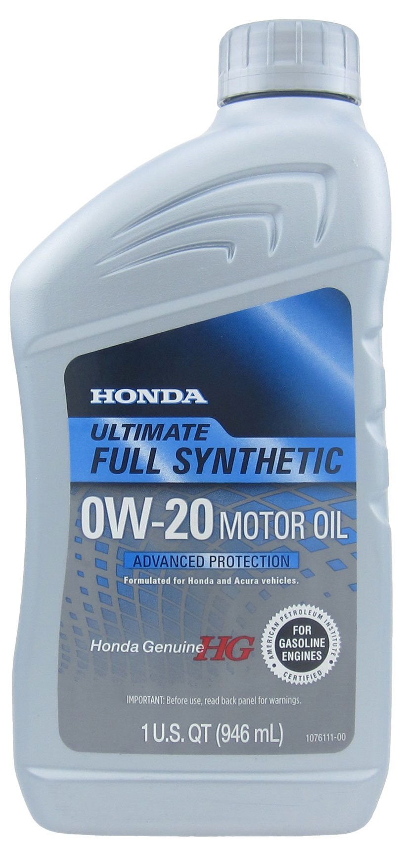 Моторное масло HONDA ULTIMATE FULL SYNTHETIC SAE 0W-20 (0,946л) USA