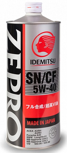 Моторное масло IDEMITSU ZEPRO Euro Spec 5W-40 SN/CF (1л)
