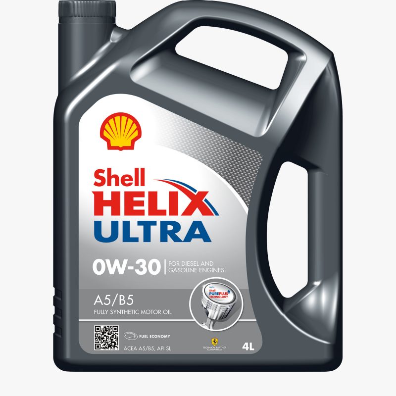 Моторное масло SHELL Helix Ultra A5/B5 Pure Plus SAE 0W-30 (4л)