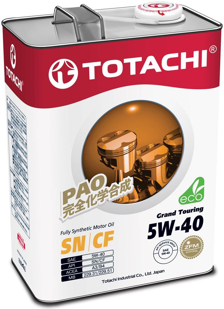 Моторное масло TOTACHI Grand Touring SN/CF SAE 5W-40 (4л)